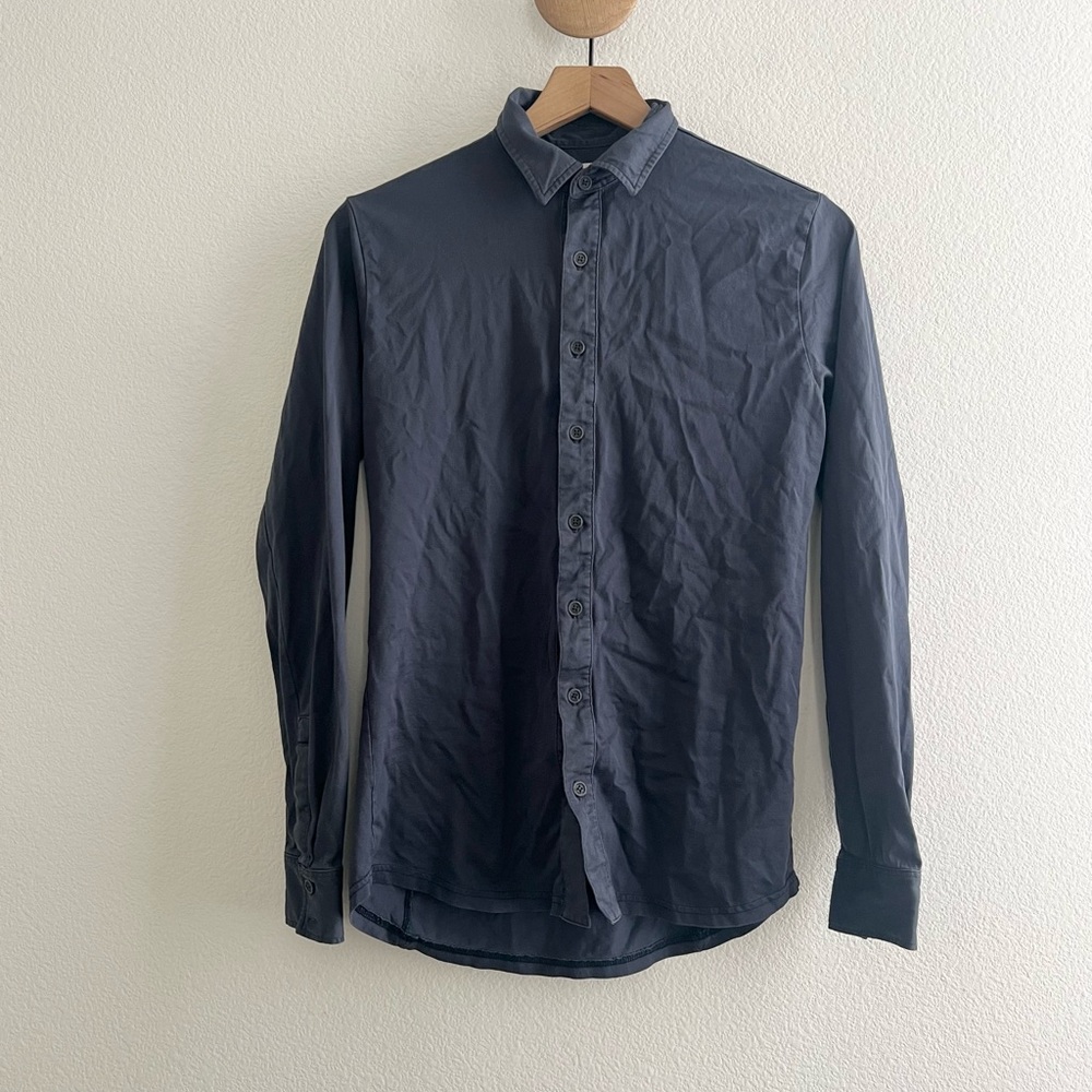 Olebar Brown Navy Button Down Shirt